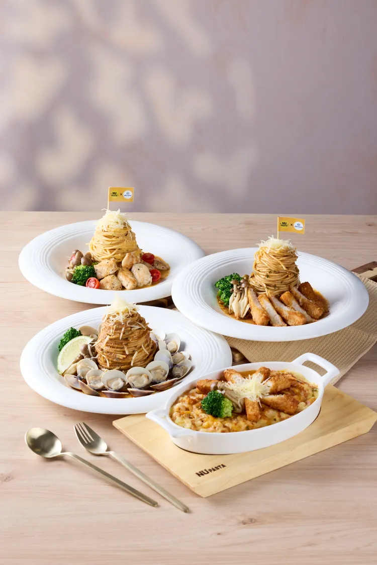 NU PASTA以林聰明沙鍋魚頭特製的「聰明醬」入味義大利麵及焗烤飯。林聰明沙鍋魚頭提供