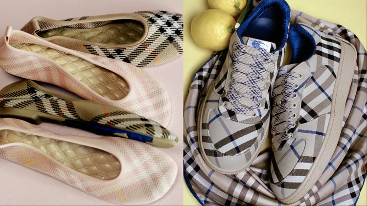 BURBERRY經典格紋元素也運用到鞋款上。品牌提供