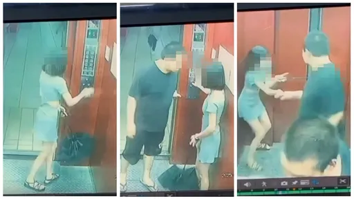 恐怖!妹子遭色男盯上 尾隨進電梯「拉手還詭笑」全拍下