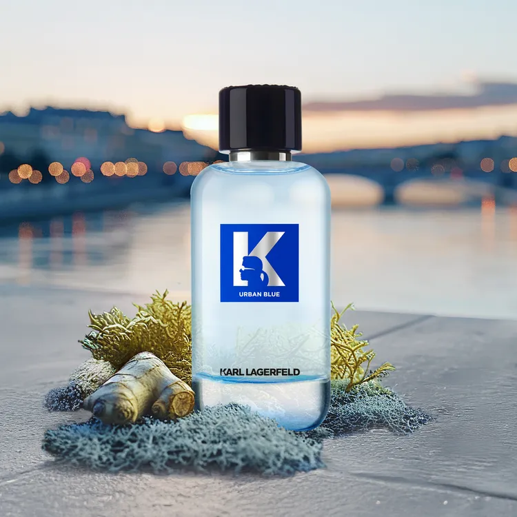 KARL LAGERFELD JEANS都會藍淡香水，60ml／1800元、100ml／2550元。品牌提供