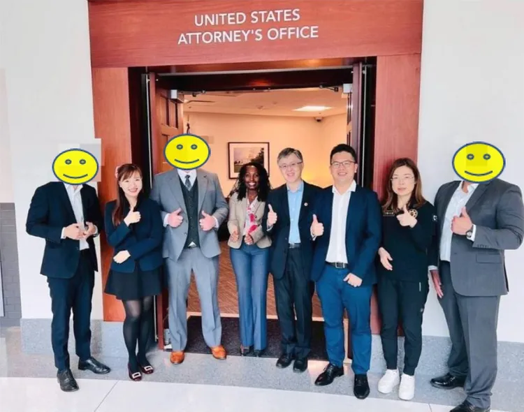 台中地檢署檢察官上月在美方協助下到美國詢問本案的美籍共犯，創下台美司法互助協議的先例。中檢提供