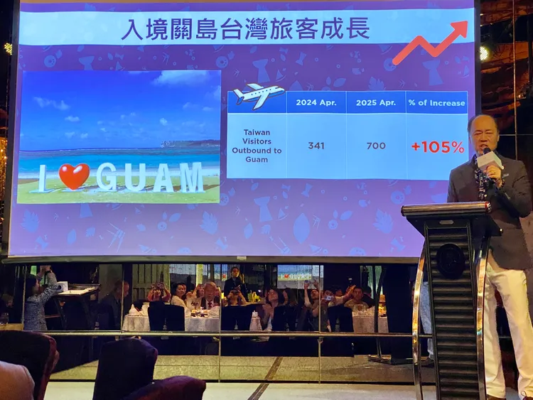 關島觀光局在台辦事處處長嚴樹芬表示，台人赴關島旅遊人數相較去年同期已增長105%。莊偉祺攝