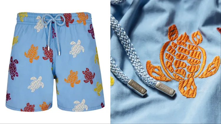 Vilebrequin MISTRAL法國工坊限量刺繡泳褲，2萬2600元。品牌提供