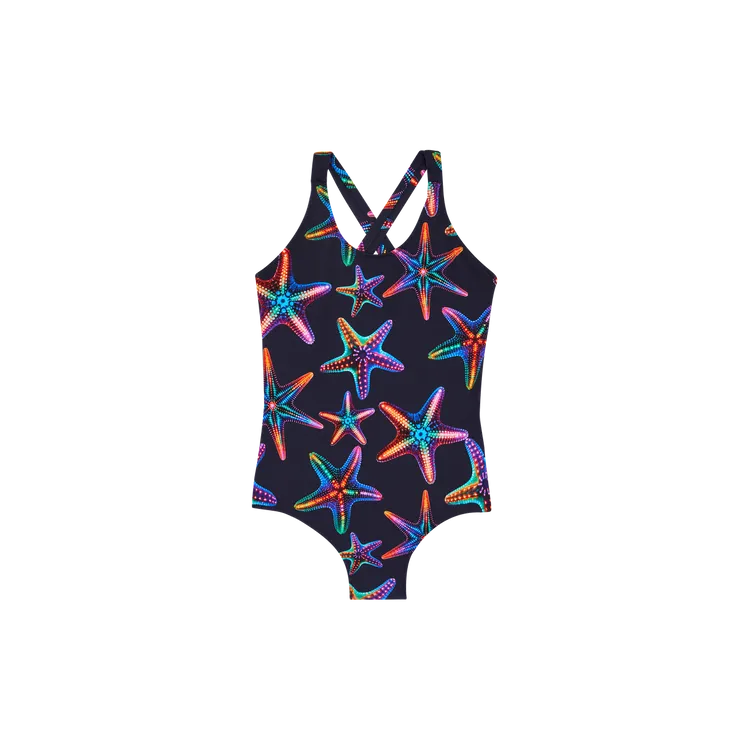 Vilebrequin GINX女童連身泳衣Disco Stars 迪斯可之星，5300元。品牌提供