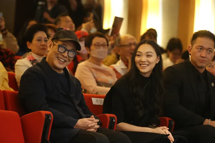 李連杰（左）和女兒Jane曾在台北同框。攝影中心攝