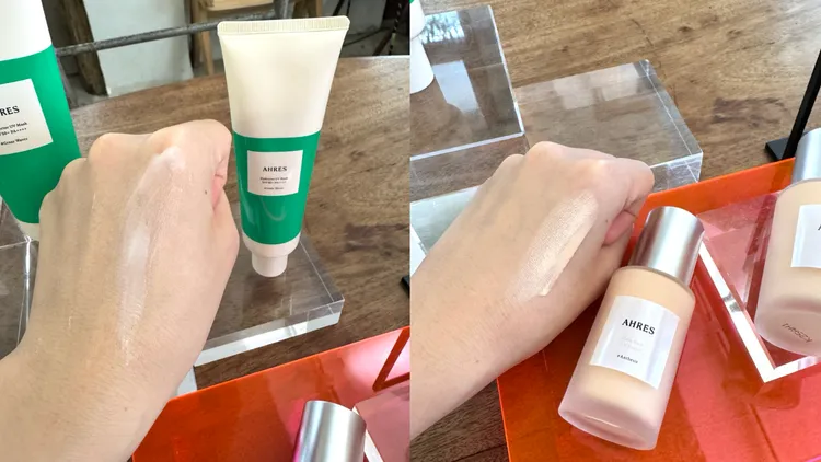 AHRES防曬新品質地輕盈，並都帶有迷人氣味。張家玲攝
