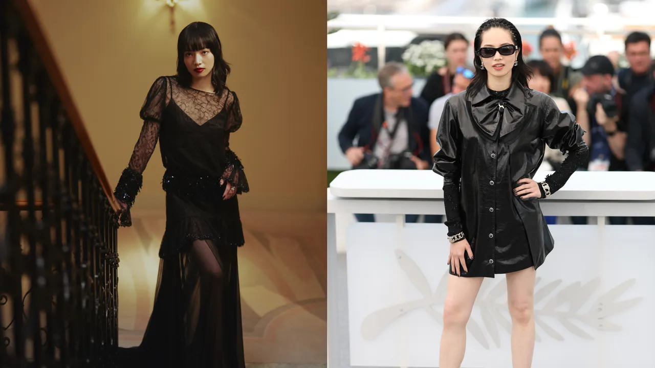 日本女星小松菜奈接連兩天在坎城影展的香奈兒造型截然不同。品牌提供