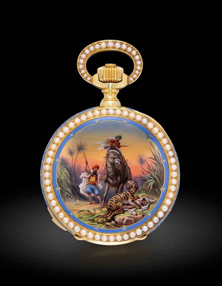 L. Beard & Cie大小自鳴報時懷錶，估價約80萬160萬港元（約320萬元至640萬元台幣）。富藝斯提供