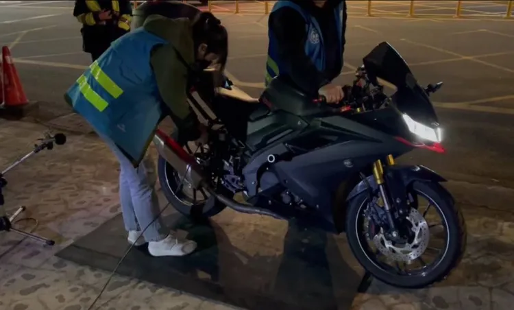 除了取締酒駕外，警方針對改裝車取締告發。警方提供