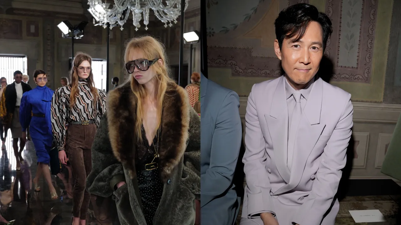 李政宰（右圖）前往佛羅倫斯欣賞GUCCI 2026早春大秀。品牌提供