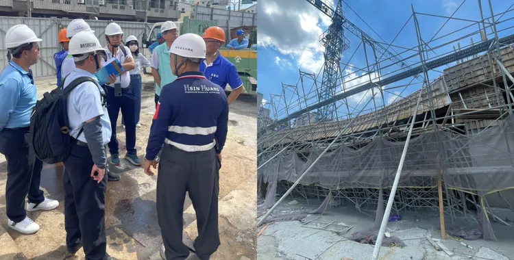 目擊民眾戲稱是「台版比薩斜塔」，實際上僅1層樓高，所幸未造成人員傷亡