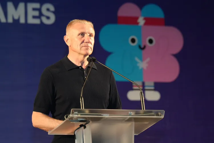 國際壯年運動總會(IMGA)會長Sergii Bubka蒞臨演說。文化局提供