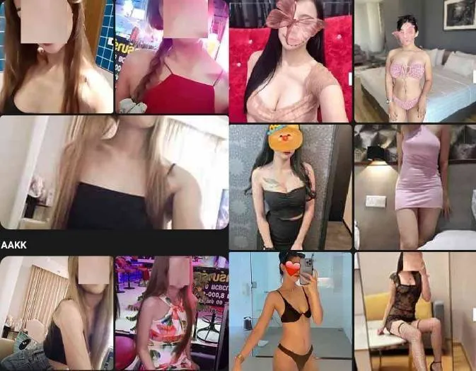 應召站除讓小姐在騎樓站壁攬客，也在臉書刊登清涼照打廣告。民眾提供