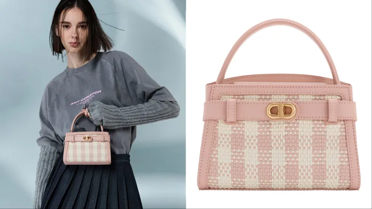 小CK Aubrielle格紋手提包，2390元。品牌提供