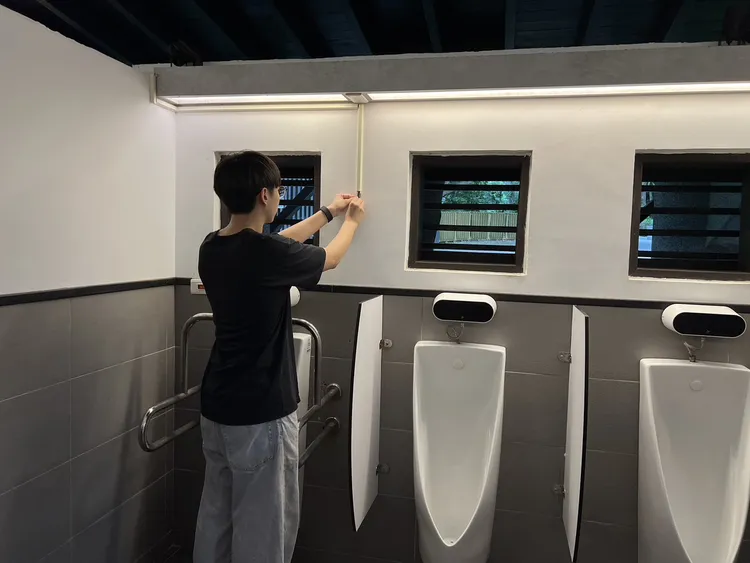 十八尖山公廁異味氣體感測器。新竹市府提供