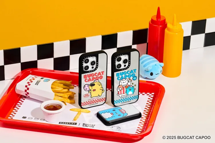 Bugcat Capoo x CASETiFY聯名系列推出「大臉咖波手機殼」、「復古狗狗手機殼」、「美式漢堡餐廳咖波手機殼」、「滑板咖波手機殼」等多款電子配件。