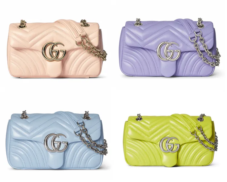 GG MARMONT中型包款，各9萬1000元。品牌提供