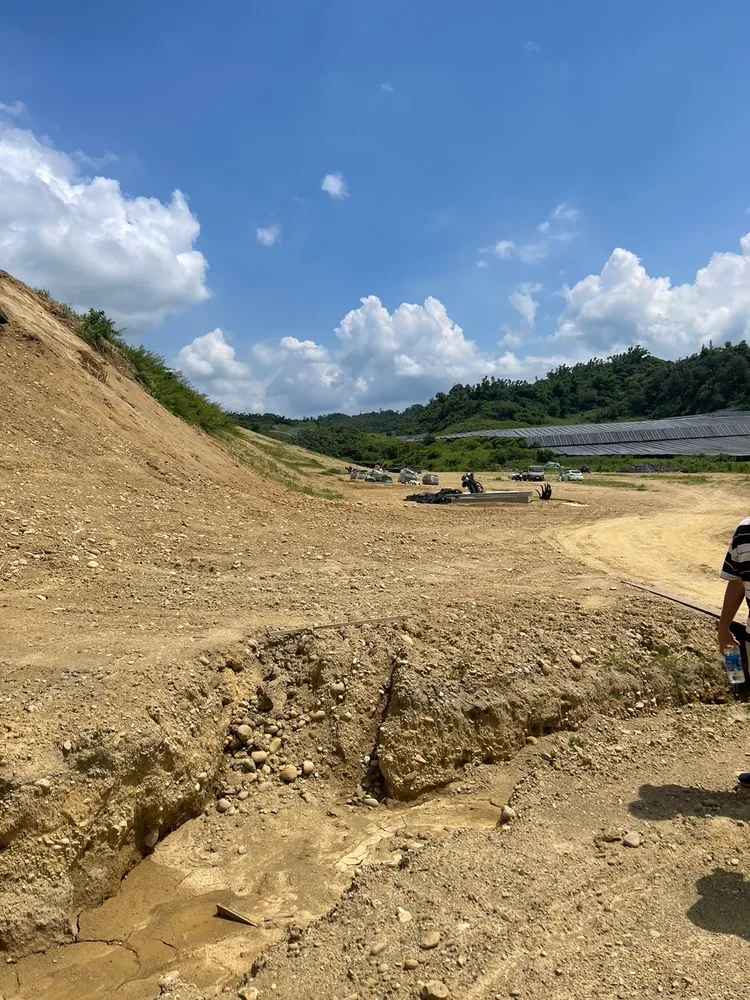 檢察官現場會勘，發現樹不見，山都禿了。橋檢提供