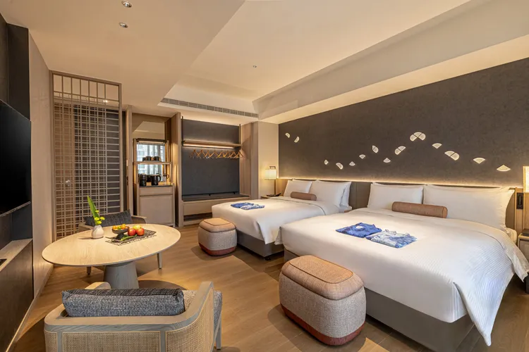 入住「北投晶泉」沁夏三天兩夜專案，雙人含早平均每晚7656元起。圖：北投晶泉丰旅提供