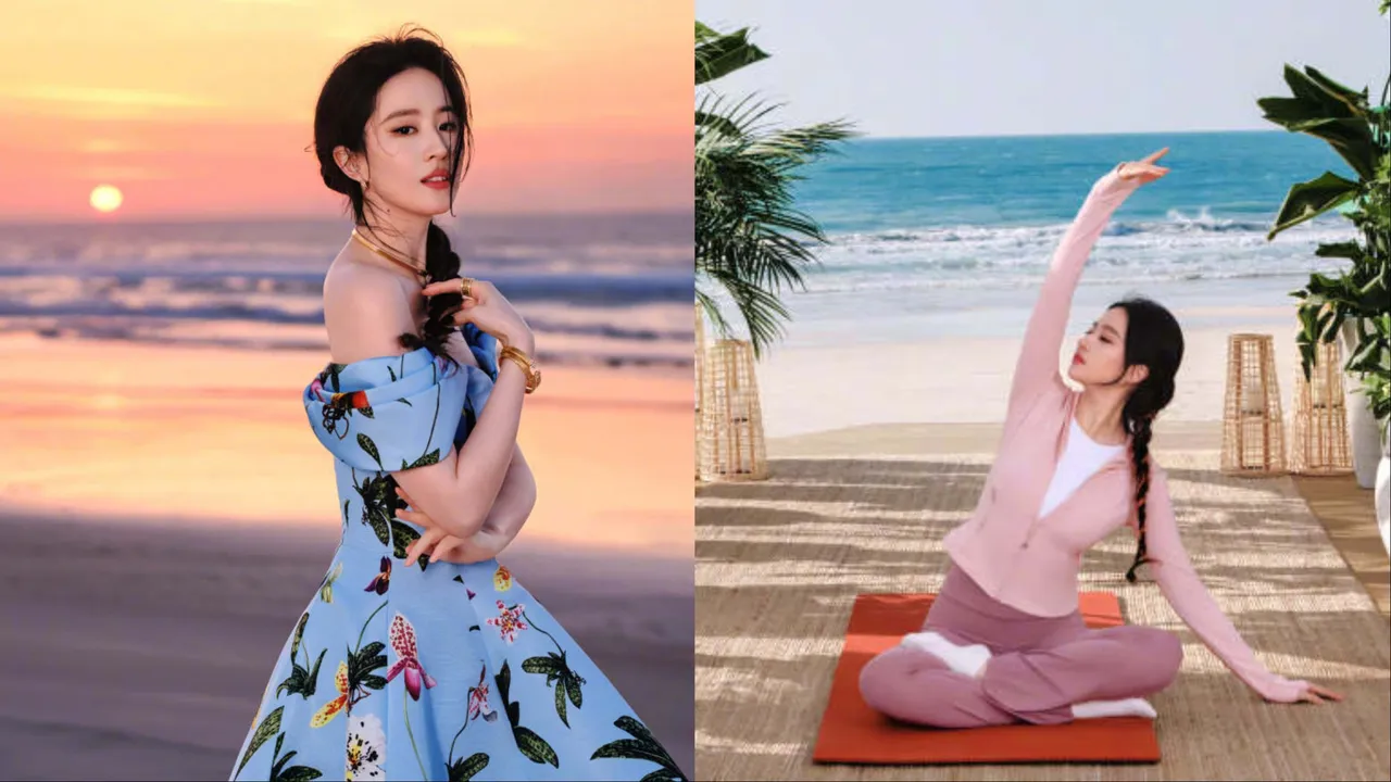 劉亦菲曝光一系列在阿布達比的旅遊照。翻攝劉亦菲微博