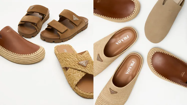 PRADA海洋風男士鞋履。品牌提供