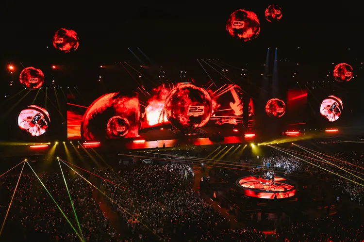 演唱會天團五月天好聲音唱響大巨蛋。相信音樂提供