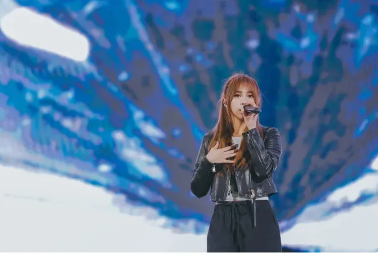 劉芯妤去年11月在上海8萬人體育場表演大獲好評。資料照片