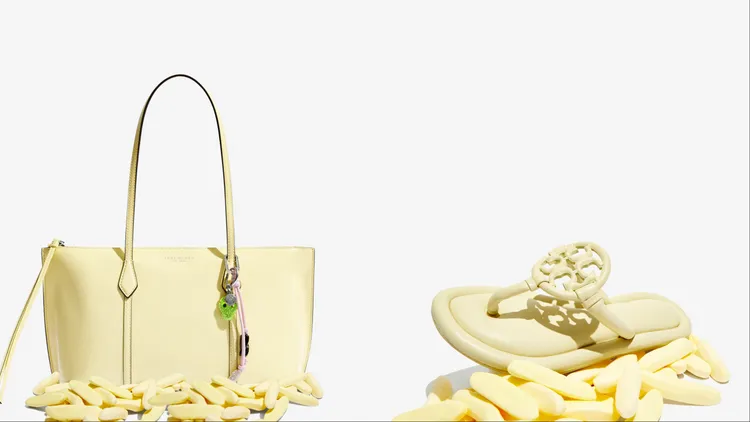 TORY BURCH的包袋、鞋款，以BonBon糖果的質感、色彩作為全新輪廓。品牌提供