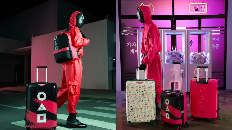 「American Tourister x《魷魚遊戲》」聯名讓粉絲一秒回到劇中的驚悚世界。品牌提供