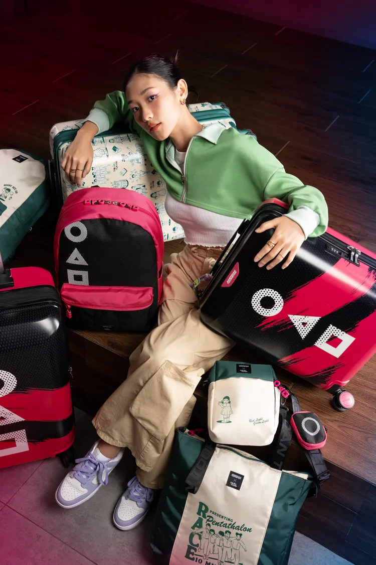 American Tourister在《魷魚遊戲3》開播前搶先推出限量聯名。品牌提供