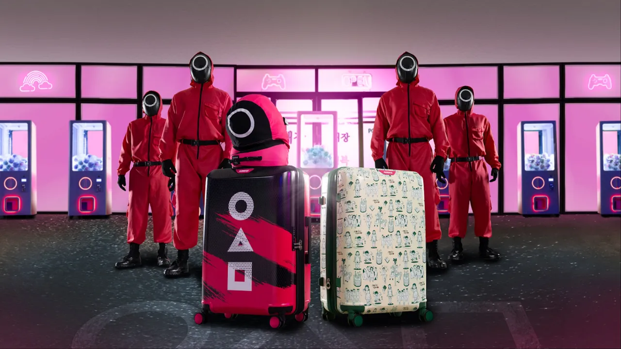 American Tourister推出《魷魚遊戲》聯名系列。品牌提供