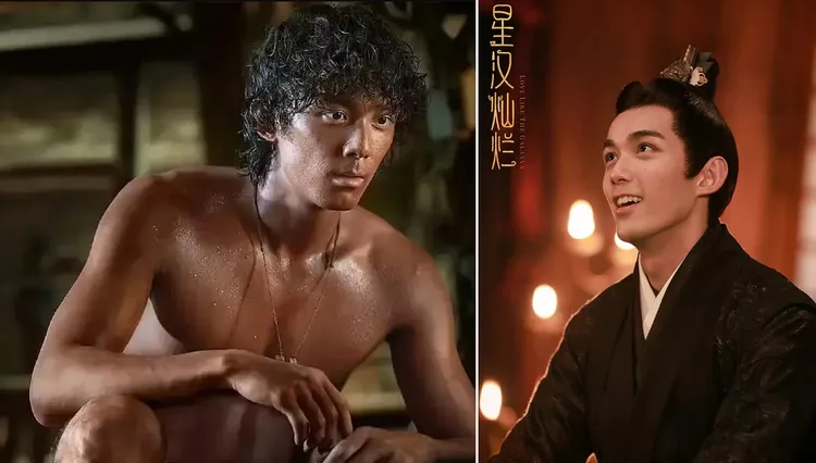 吳磊3年前演《星漢燦爛》人氣上層樓(右圖)，如今拍《東極島》拼轉型(左圖)。劇照