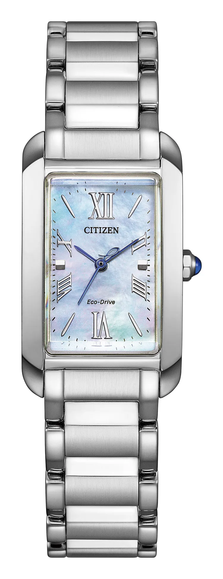 CITIZEN L方形腕錶EW5620-55N，1萬5800元。品牌提供
