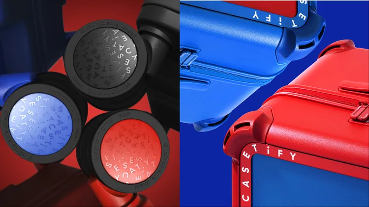 CASETiFY Bounce行李箱配有專利Bounce保護角設計，以及日本Hinomoto 360°靜音滾輪。品牌提供