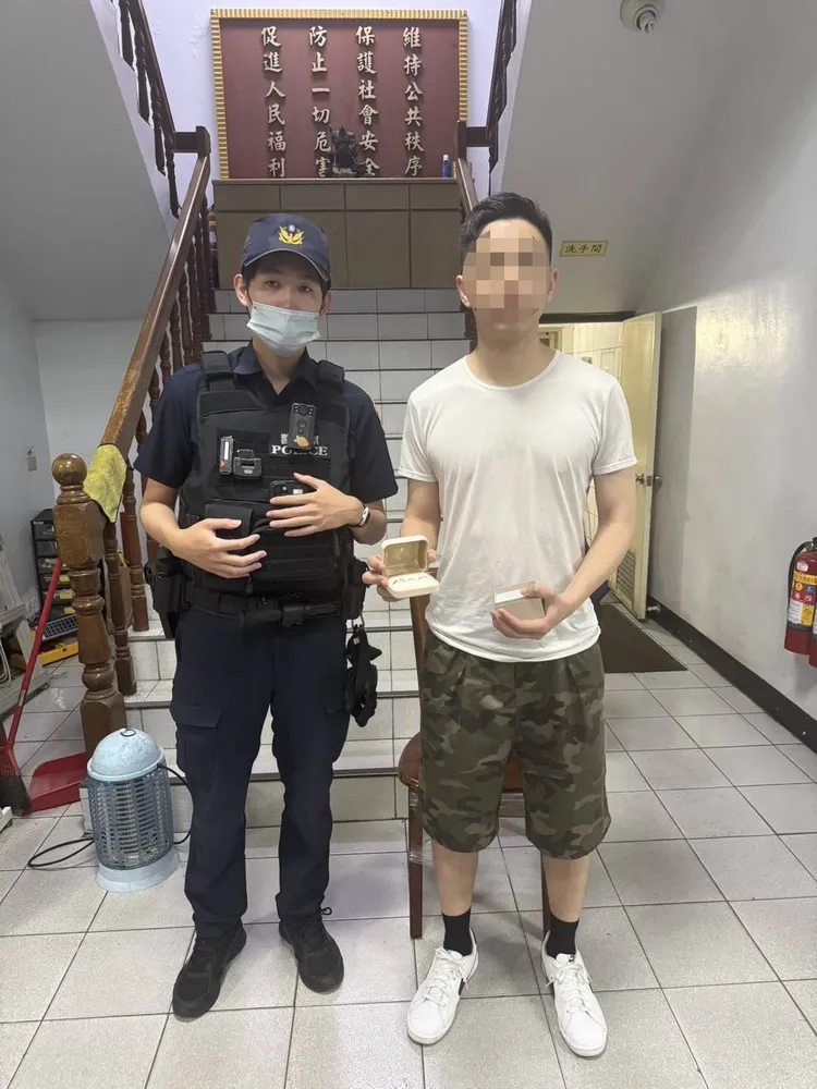 警方通知王男前來領回。大園警分局提供