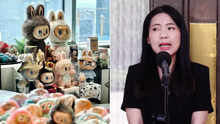國民黨立委徐巧芯（右）日前委託赴中旅遊的網紅「館長」陳之漢，幫忙買當紅公仔Labubu，結果被罵中共同路人。翻攝自官網、資料照
