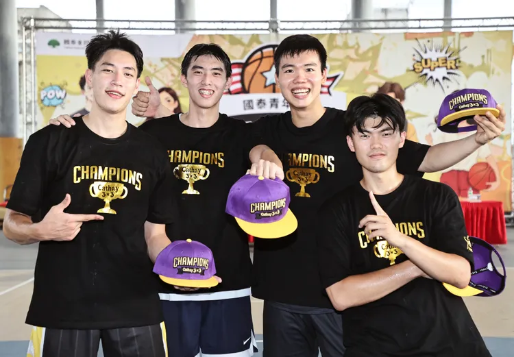 2025國泰青年節高中暨大專3x3籃球賽，「台灣太雲居」拿下大專男子組冠軍。圖／國泰金控提供