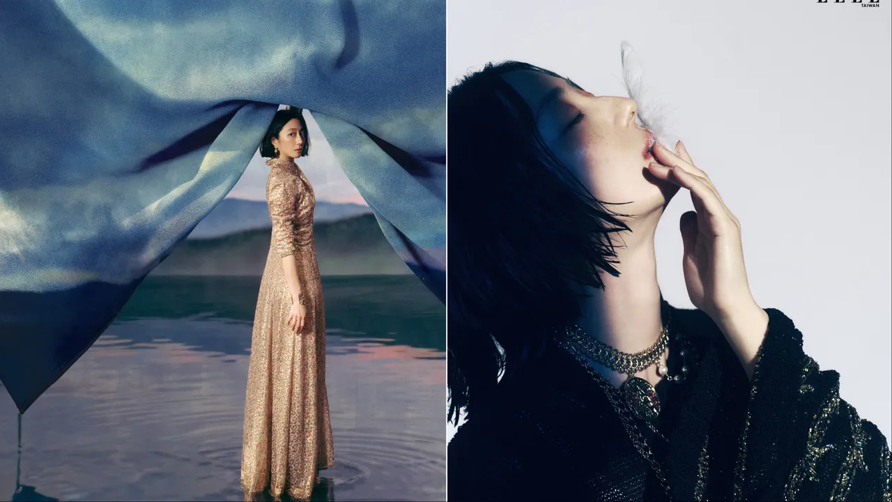 桂綸鎂拍攝《ELLE》封面。《ELLE》國際中文版提供