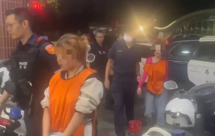 警方將3人帶回，依社維法裁處並交移民署收容等待遣返。翻攝照片