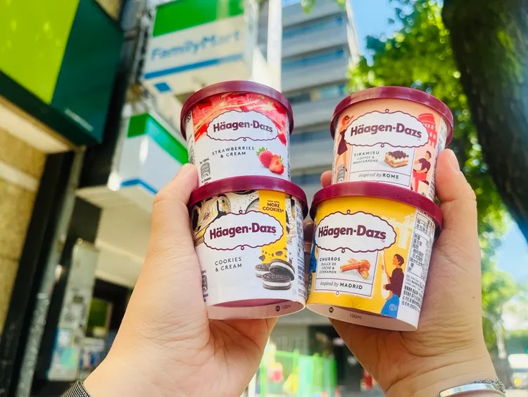 期間可享哈根達斯迷你杯買4送4優惠。全家提供