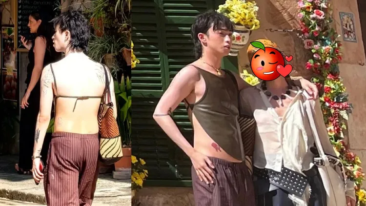 庾恩利赴西班牙馬約卡島度假，穿著肚兜背心逛巴爾德莫薩小鎮。翻攝Toskani特思嘉Dean*KK小紅書