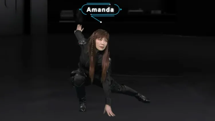 林秀玲半跪姿出場狂NG直呼腿快斷。三立提供