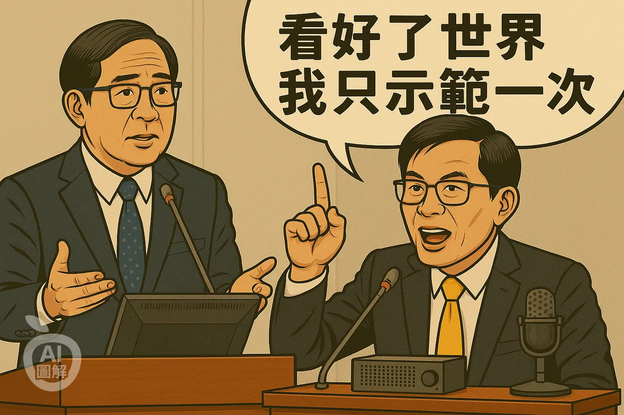 黃國昌貼心「示範」違法踩線