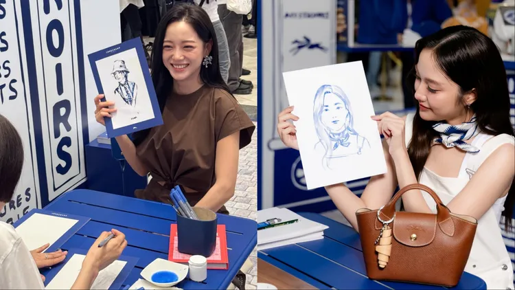 「光影框畫室」可體驗水彩蠟筆肖像。翻攝金世正、Freen Sarocha IG