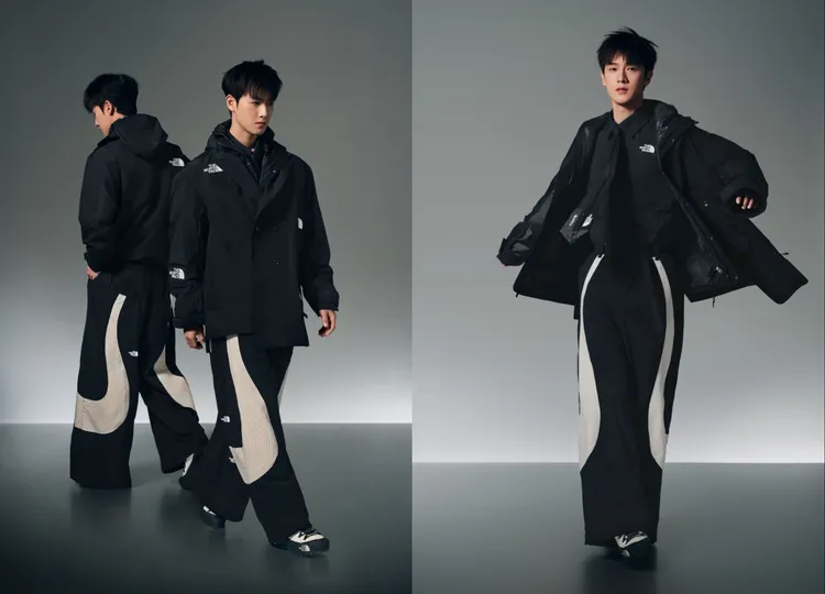 李昀銳換上解構防風外套搭配襯衫、領帶，將機能造型穿出西裝風格。品牌提供