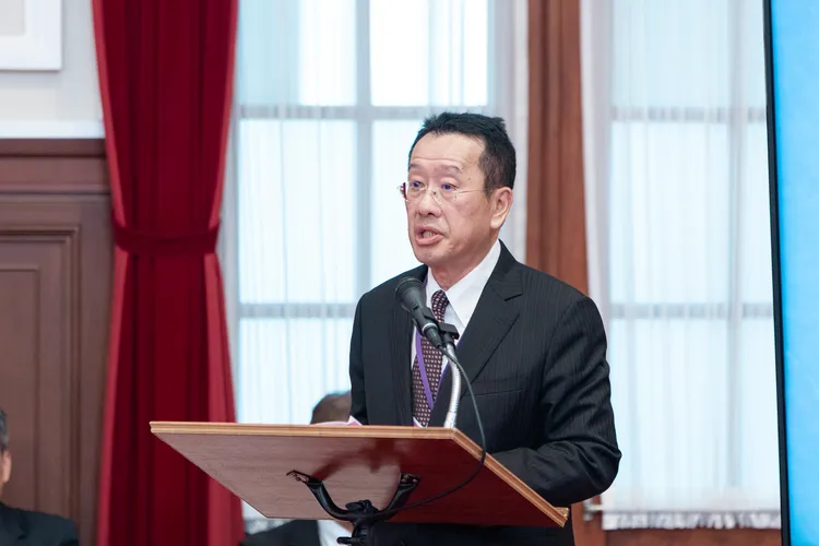 國防部長顧立雄報告「漢光41號演習規劃」。總統府提供