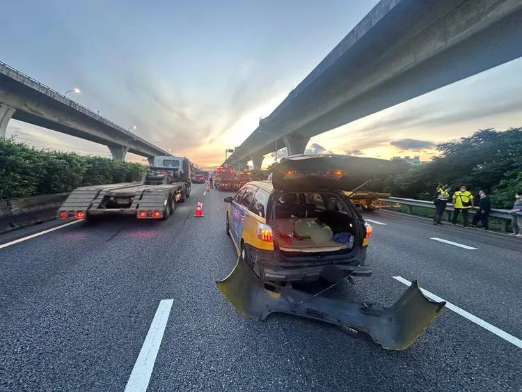 車禍現場。國道警方提供