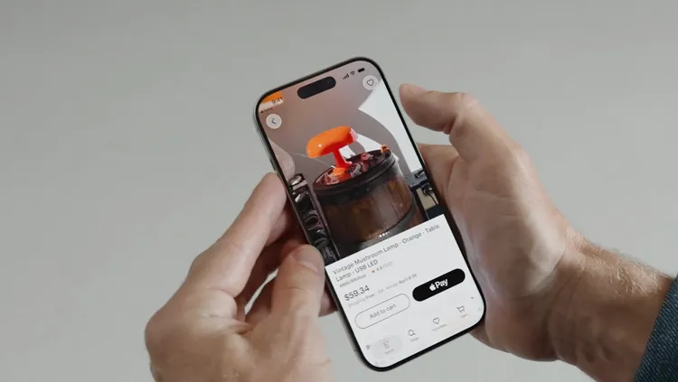 「視覺智慧」也將加入Apple裝置，可直接在圖片上搜尋如何購買。Apple Keynote