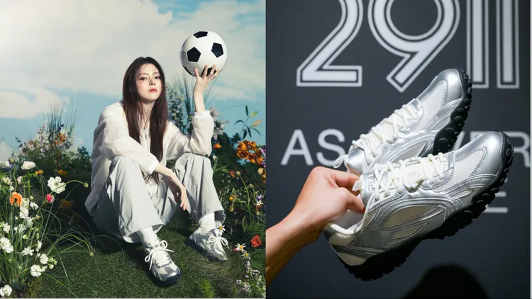 Echappe Silver Moon跑鞋以獨特炫銀交織線條勾勒出芭蕾律動美學。品牌提供