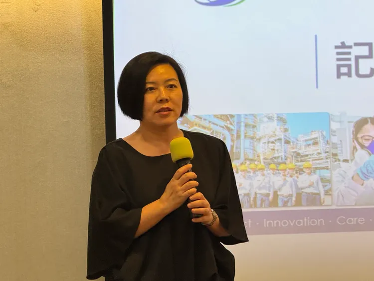 中華工程發言人程安慈。呂承哲攝